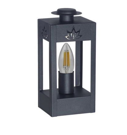 FANAL ELECTRICO DE MESA 1 LUZ H33CM E27 NEGRO